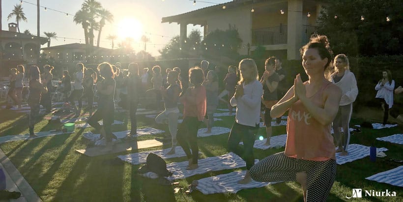 Women's Retreat yoga session with Niurka